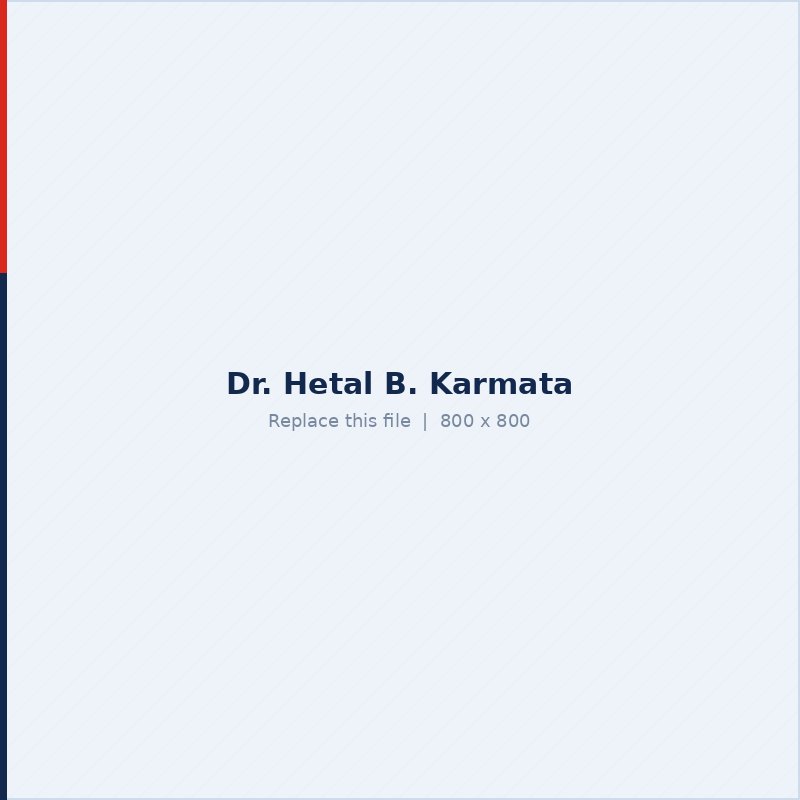 Dr. Hetal B. Karmata, MD pulmonologist and gold medalist at Swastik Hospital Veraval